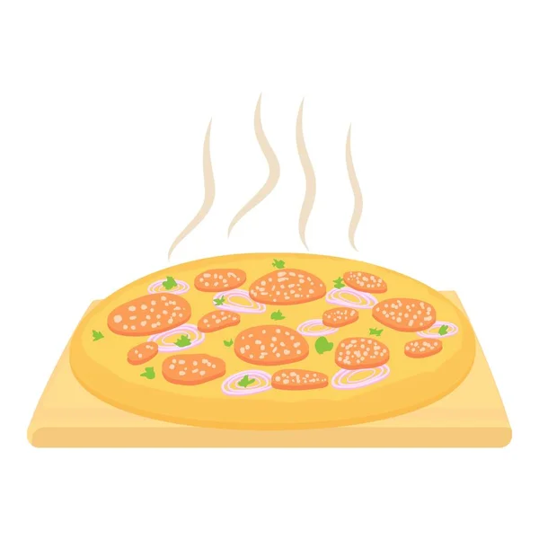 Icono de pizza, estilo de dibujos animados — Archivo Imágenes Vectoriales