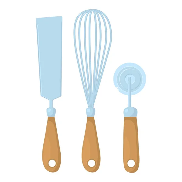 Icono de utensilios de cocina, estilo de dibujos animados — Vector de stock