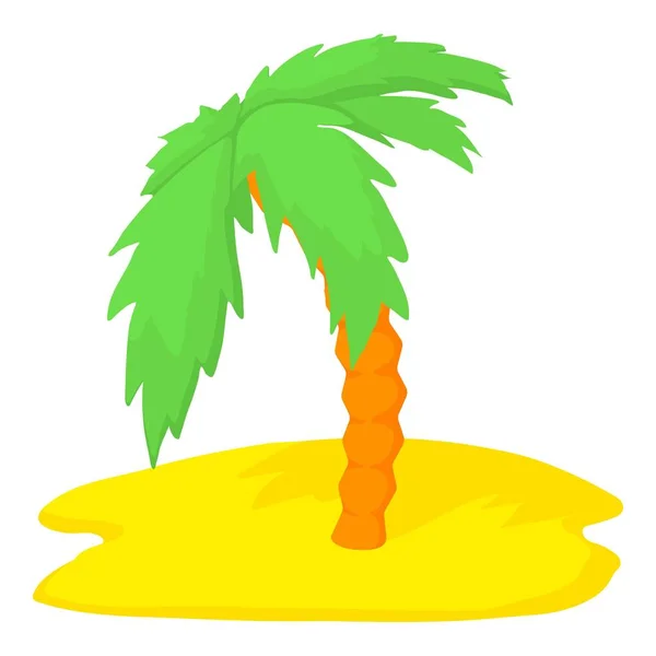 Palmiye ağaç simgesiyle, karikatür tarzı — Stok Vektör
