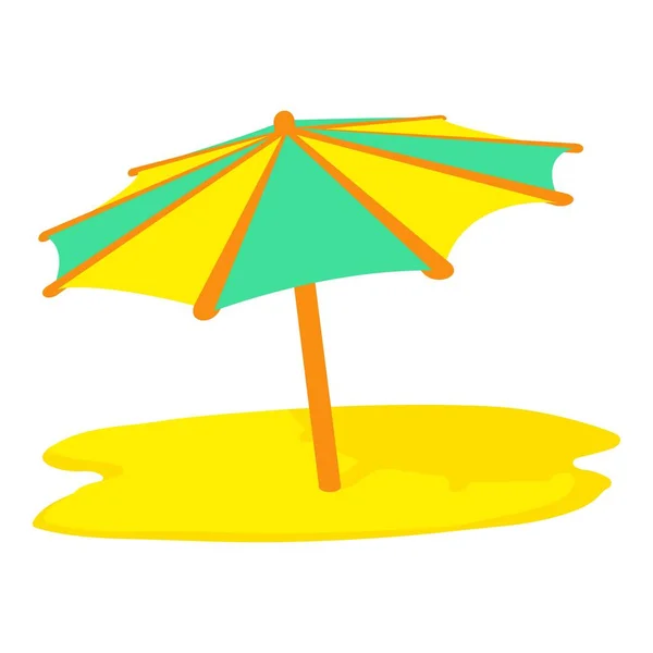 Sun umbrella icon, cartoon style — Stock Vector
