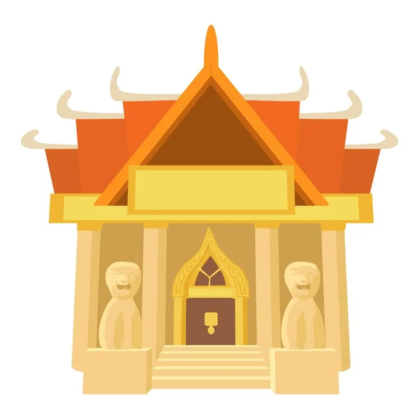 Icono del templo viejo, estilo de dibujos animados — Vector de stock