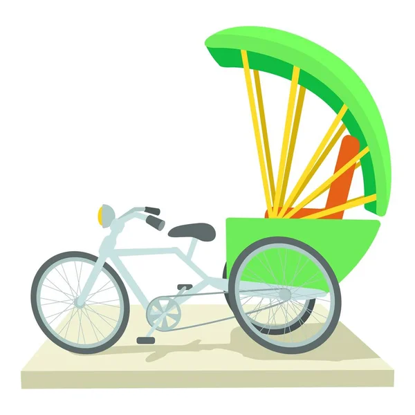 Icona bicicletta indiana, stile cartone animato — Vettoriale Stock