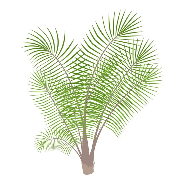 Бамбуковая пальмовая икона, мультяшный стиль — стоковый вектор