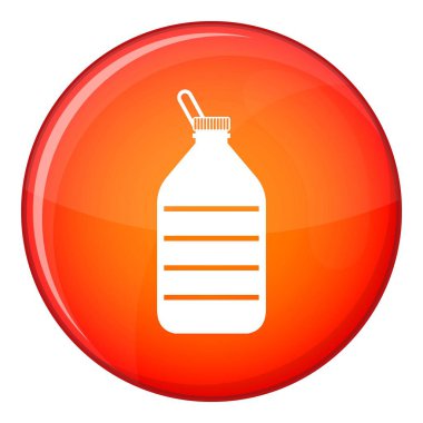 Büyük şişe su kutsal kişilerin resmi, düz stil