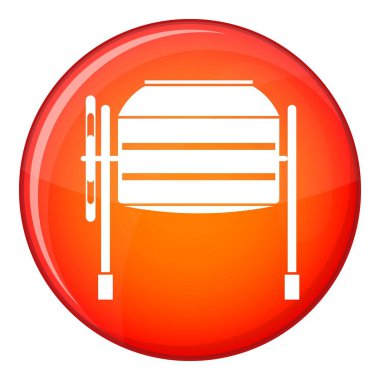 Beton karıştırıcı simgesi, düz biçim