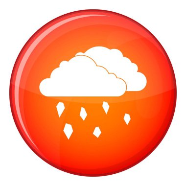 Bulutlar ve dolu kutsal kişilerin resmi, düz stil