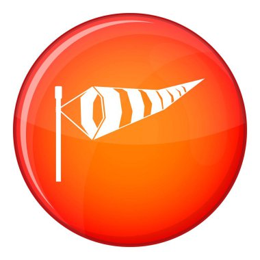 Rüzgâr tulumu simgesine, düz stil