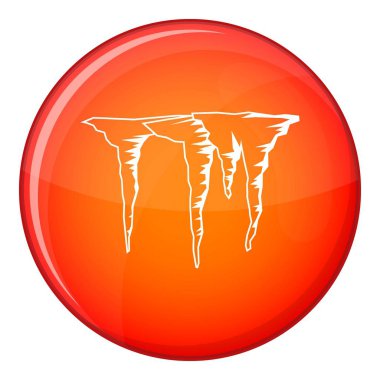 Buz sarkıtları simgesi, düz stil