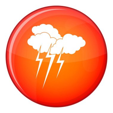 Lightning'ler simgesiyle cloud, stil düz