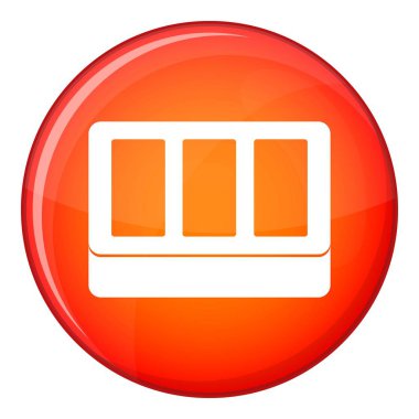 Beyaz pencere çerçevesi simgesi, düz stil