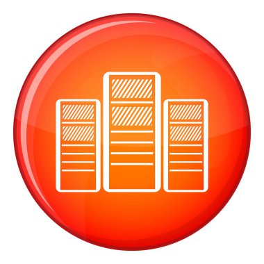 Veritabanı sunucuları simgesi, düz stil