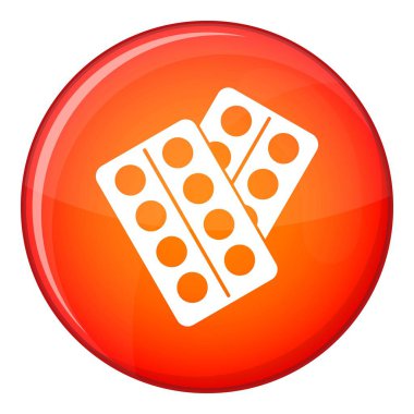 Paket simgesi, düz stil hap