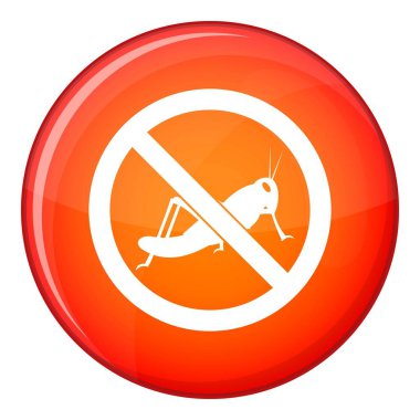 Düz stil yok locust işareti simgesi