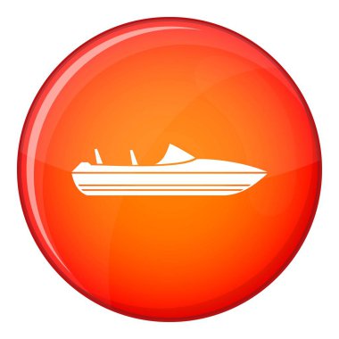 Küçük powerboat simgesi, düz stil