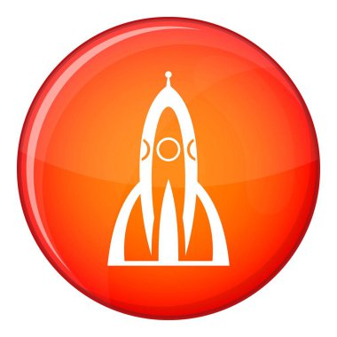 Roket simgesi, düz stil