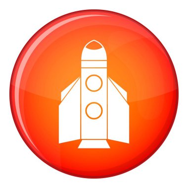 Roket simgesi, düz stil