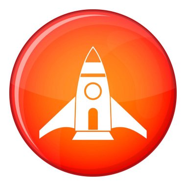 Roket simgesi, düz stil