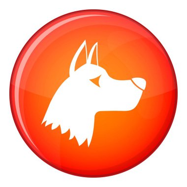 Doberman köpek simgesi, düz stil