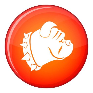 Bulldog köpek simgesi, düz stil