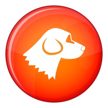 Beagle köpek simgesi, düz stil