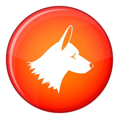 Collie köpek simgesi, düz stil