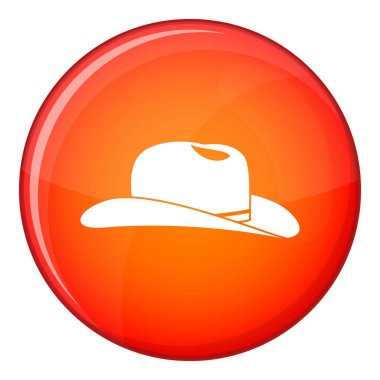 Kovboy şapkası Icon, düz stil