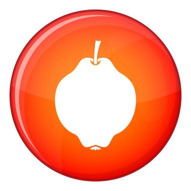 Ayva meyve simgesi, düz stil