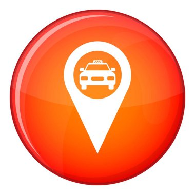 Geo taksi simgesi, düz stil