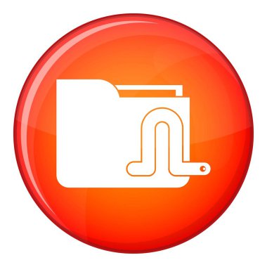 Bilgisayar solucanı simgesini, düz stil