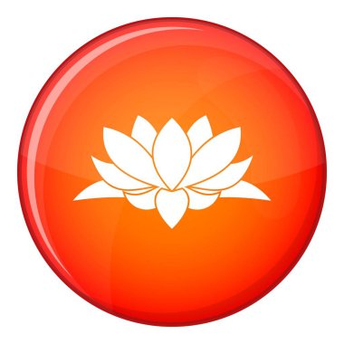 Nilüfer çiçeği simgesi, düz stil