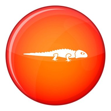 İguana simgesi, düz stil