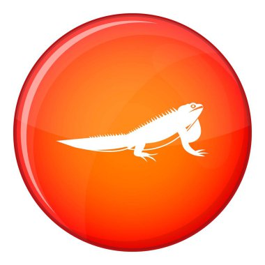 İguana simgesi, düz stil