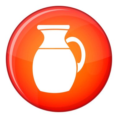 Süt simgesi, düz stil sürahi