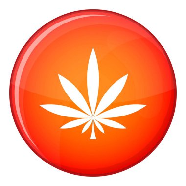 Esrar yaprak simgesi, düz stil