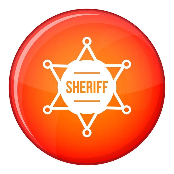 Sheriffabzeichen-Symbol, flacher Stil — Stockvektor