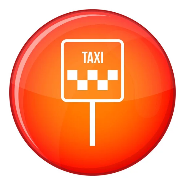 Icône de taxi signe, style plat — Image vectorielle