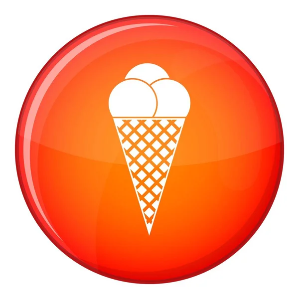 Icône crème glacée, style plat — Image vectorielle