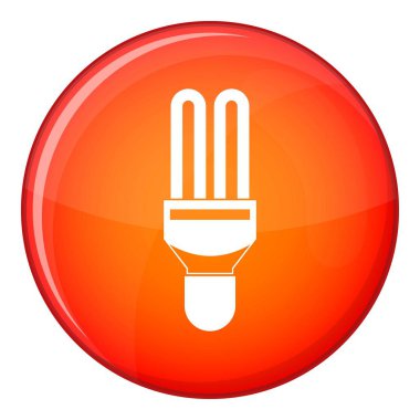 Floresan lamba simgesi, düz stil