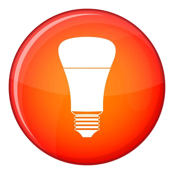 Led lampa ikon, platt stil — Stock vektor