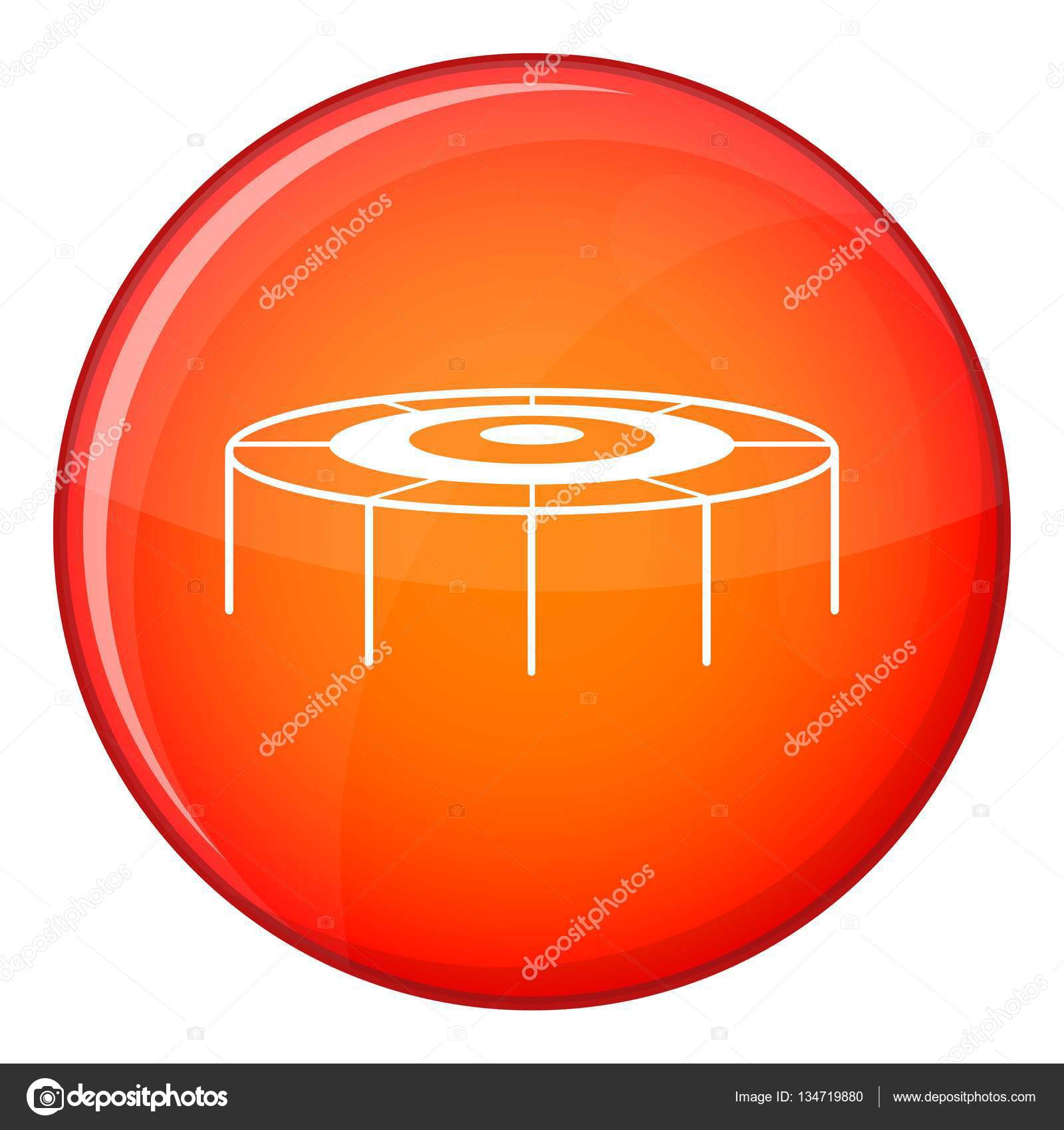 Trampoline icon, flat style — Stock Vector © ylivdesign 134719880