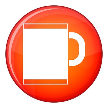 Çay kupa simgesi, düz stil