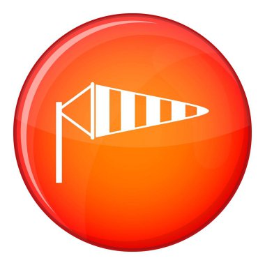 Rüzgâr tulumu simgesine, düz stil