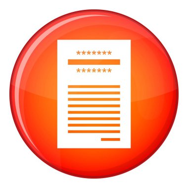 Yazdırılan satış makbuzu simgesi, düz stil