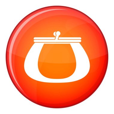 Retro çanta simgesi, düz stil