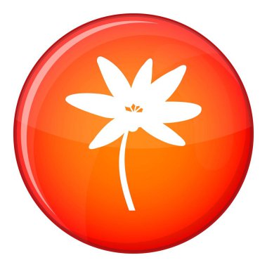 Tropikal palmiye ağaç simgesiyle, düz stil