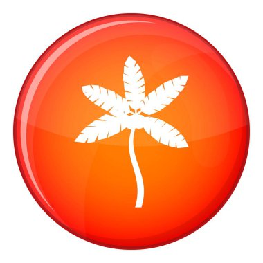 Palmiye ağacı hindistancevizi simgesi, düz stil ile