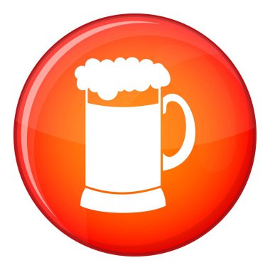 Karanlık bira simgesi, düz stil bir fincan