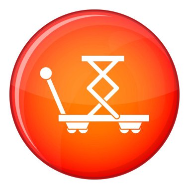 Kamyon ile bahar simgesi, düz stil kaldırma