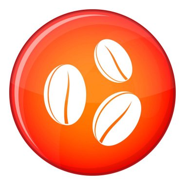 Kahve çekirdekleri simgesi, düz stil