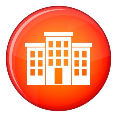 Bina simgesini, düz stil